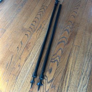 Black Expandable Curtain Rods (2 Total)